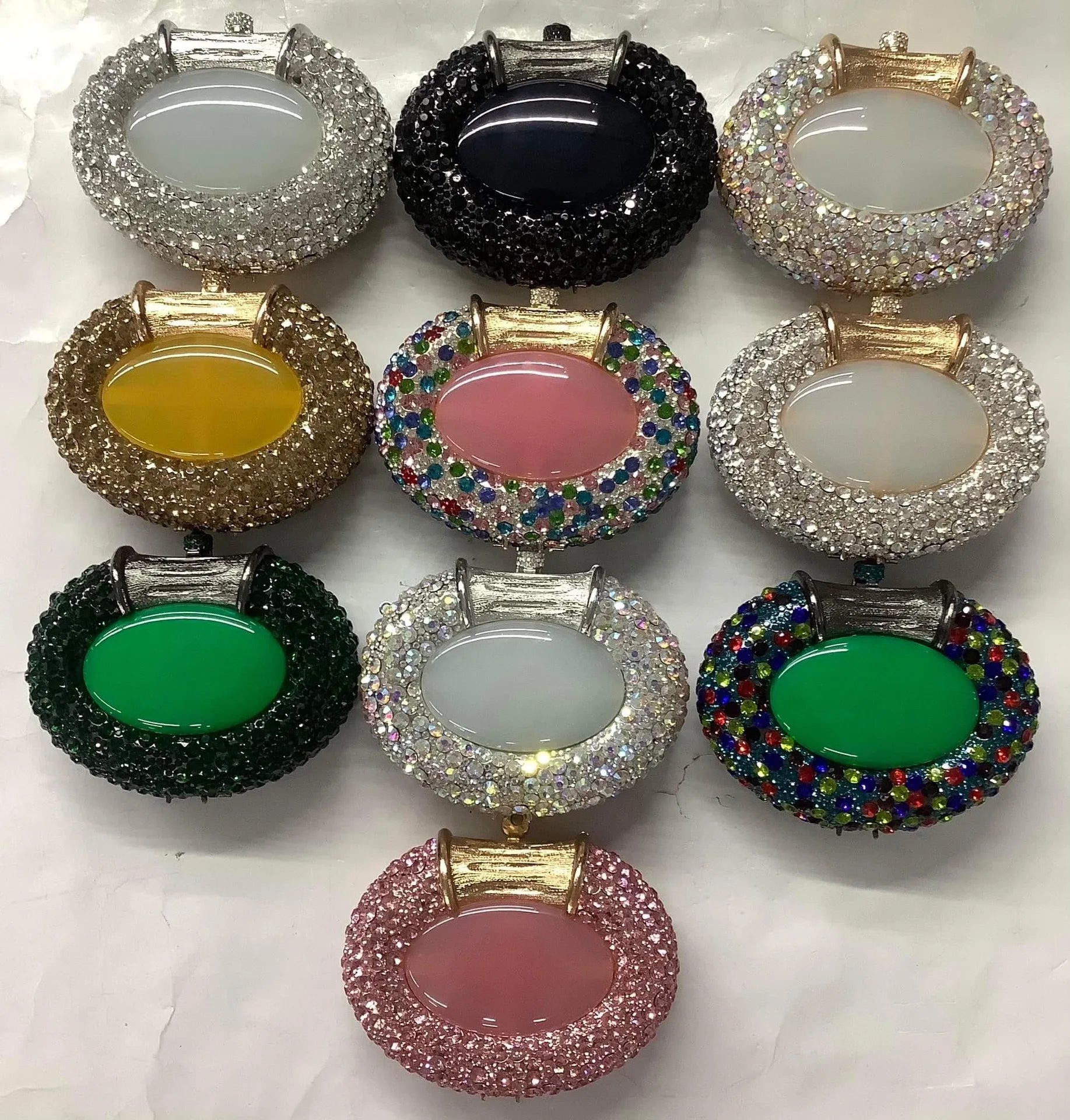 XIYUAN Emerald Green Women Crystals Evening Clutch Bags Party Cocktail Rhinestone Minaudiere Handbags Gems Day Clutches Wedding