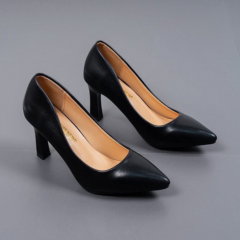 2024 Shoes Women Pumps Pointed Toe Fashion Single Shoes Shallow Casual Medium heels party Office shoes Large Size 38 39 41 - reetell