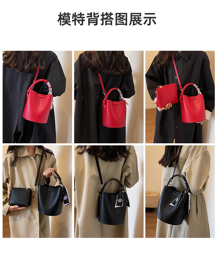 2024 New Women's Bag Fashion Simple Shoulder Bag High Quality Design Handbag PU Commuter Luxury Hot Selling Bolsas Para Mujeres - reetell