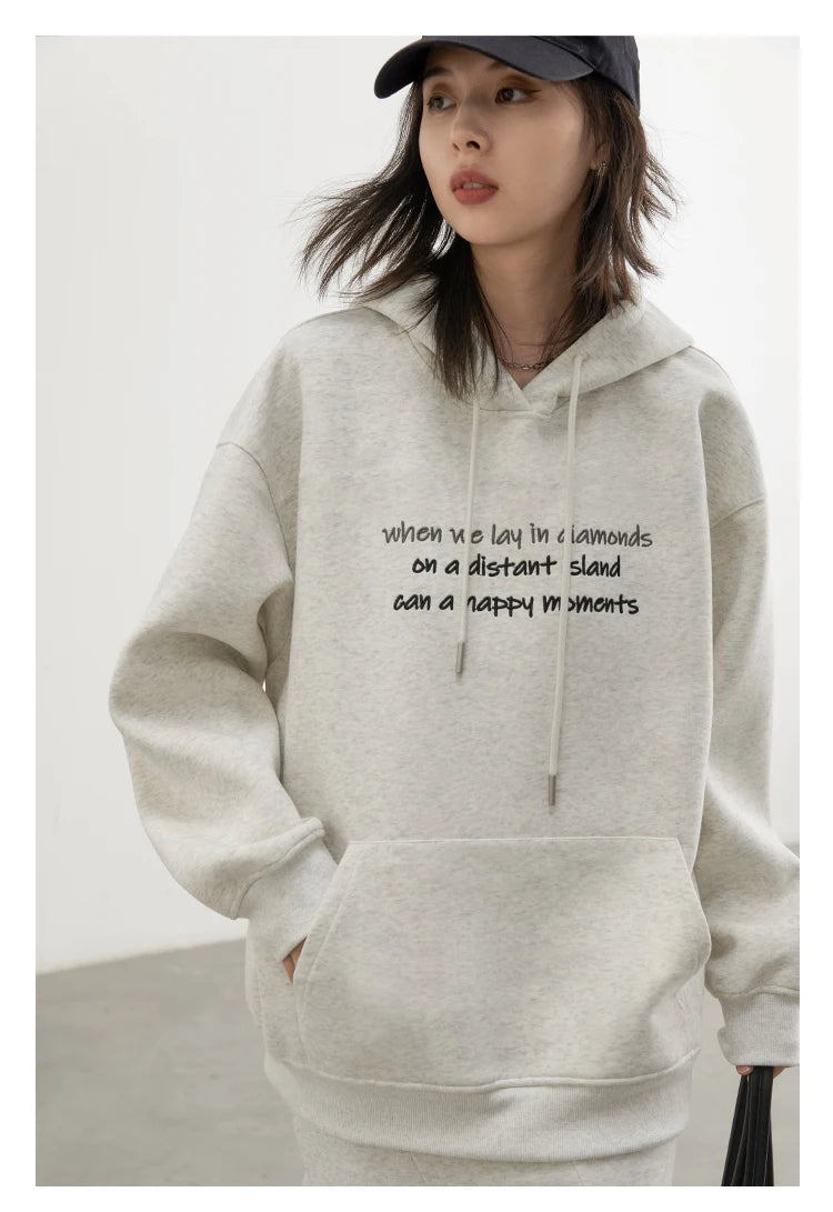 CHIC VEN Women's Sweatshirts Loose Casual New Korean Letter Embroidered Knitted Hoodies Coat Woman Skirt Autumn Winter 2024 - reetell