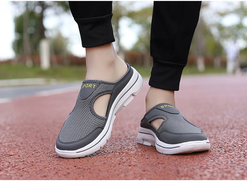 Women Walking Men Fitness Mesh Slip-On Light Loafers Summer Sports Shoes Outdoor Flats Breathable Running Sneakers Size 35-48