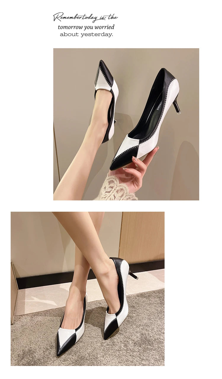 Summer New Pointed Toe Stiletto Sandals High Heel Women's Shoes Banquet Party Women's Shoes Fashion Wedding Shoes 6.5-9cm Pumps