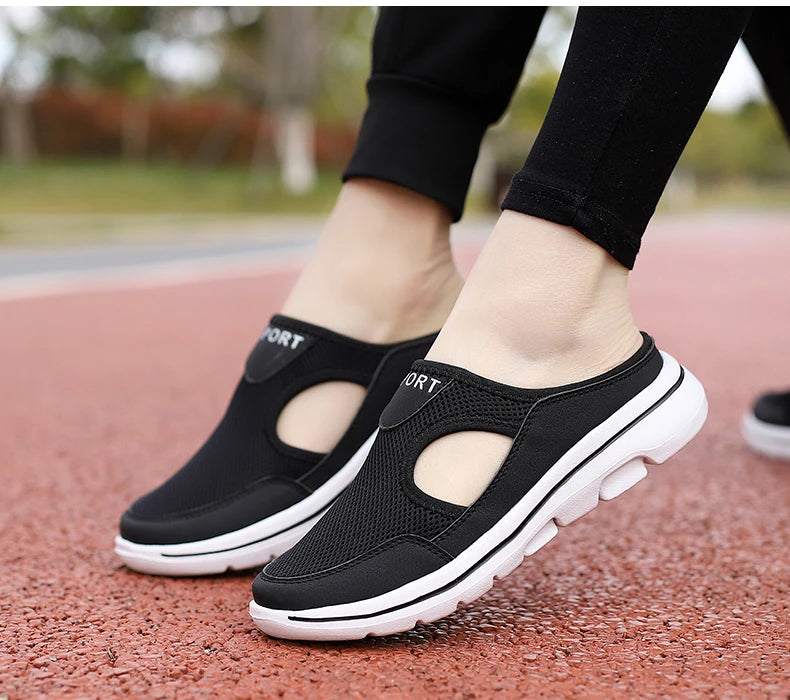 Women Walking Men Fitness Mesh Slip-On Light Loafers Summer Sports Shoes Outdoor Flats Breathable Running Sneakers Size 35-48