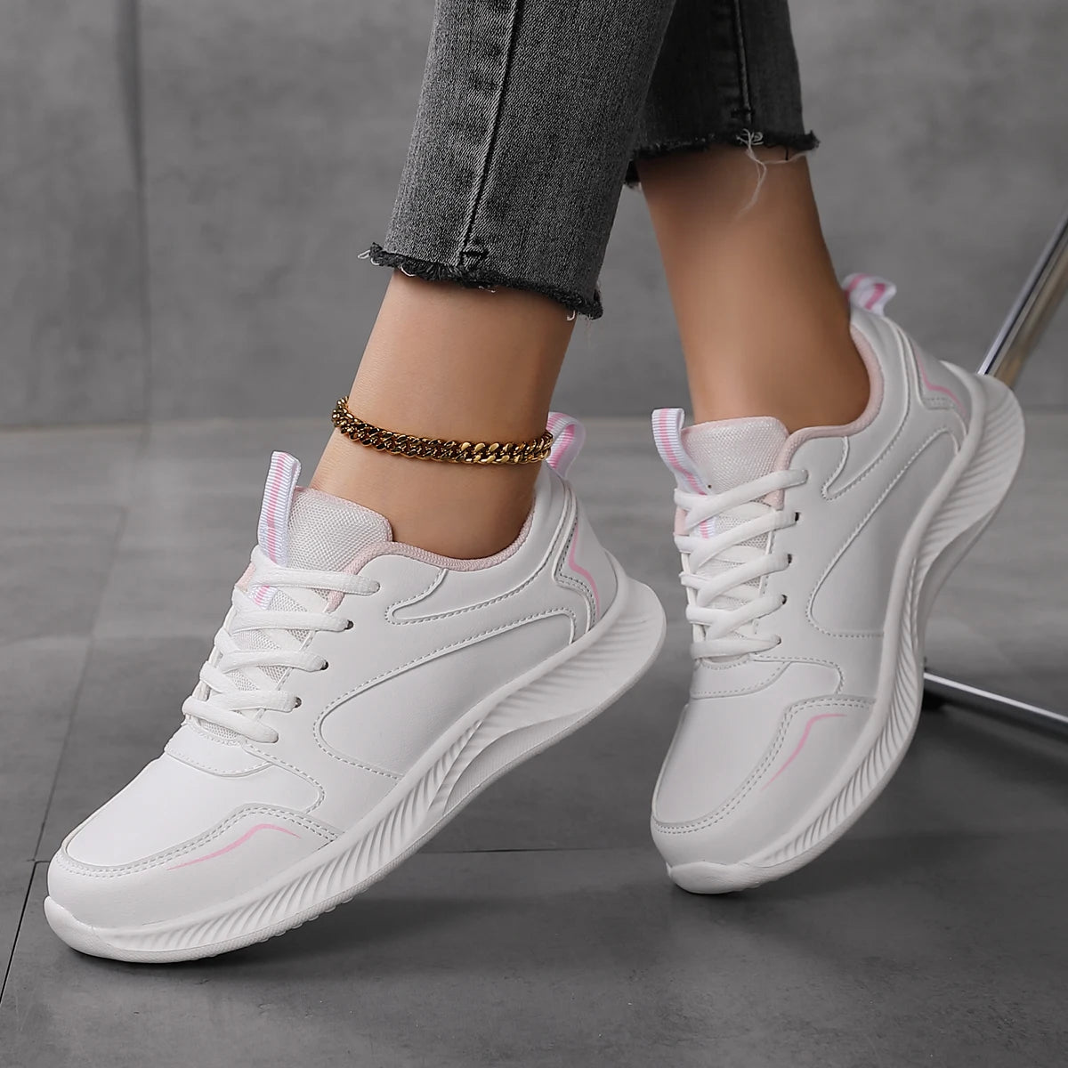 2024 Woman Tennis Sneakers Fashion New Comfort Sports Board Shoes Casual Shoes Female Spring Summer Ladies Female Women Shoe PU - reetell