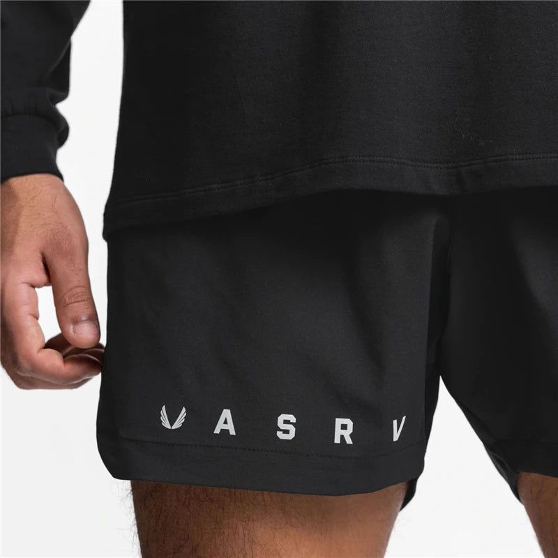 NEW 2024 Men's 2-in-1 Summer Running Shorts Breathable Quick-Dry Basketball Training Shorts Men Gym Fitness Exercise Short Pants - reetell