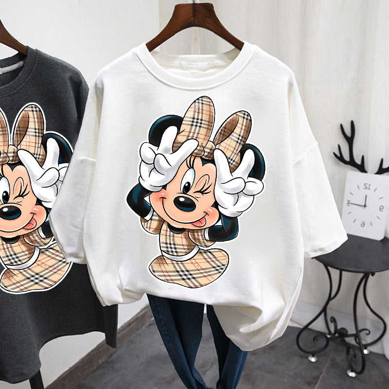 Women Tshirt Ulzzang Mickey Minnie Vintage Printed Tshirt Harajuku Streetwear Oversized Loose Casual Print Tops Y2k - reetell