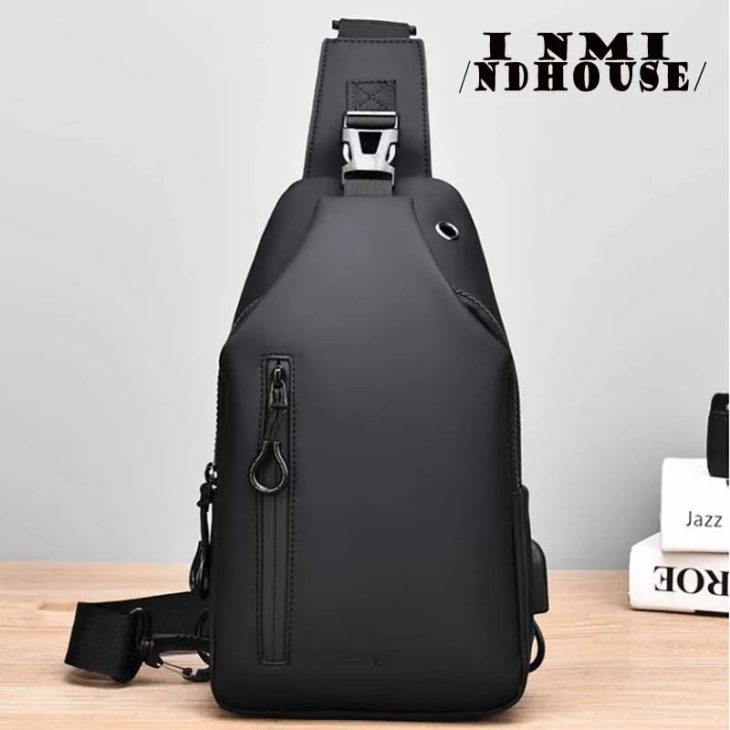 inmindhouse Chest Bag Fashion New Solid Color Men Chest Bag Outdoor Casual Fashion One Shoulder Crossbody Bag