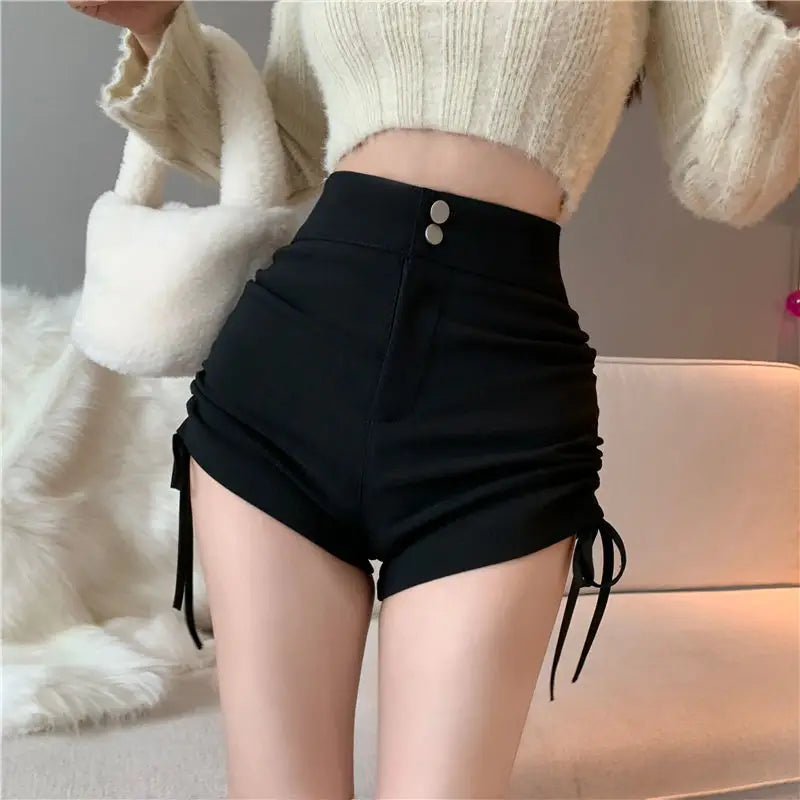 Booty Tight Short Pants for Woman To Wear High Waist Black Women's Shorts Skinny Mini Sexy Outfits Fashion Trend 2024 Low Price - reetell