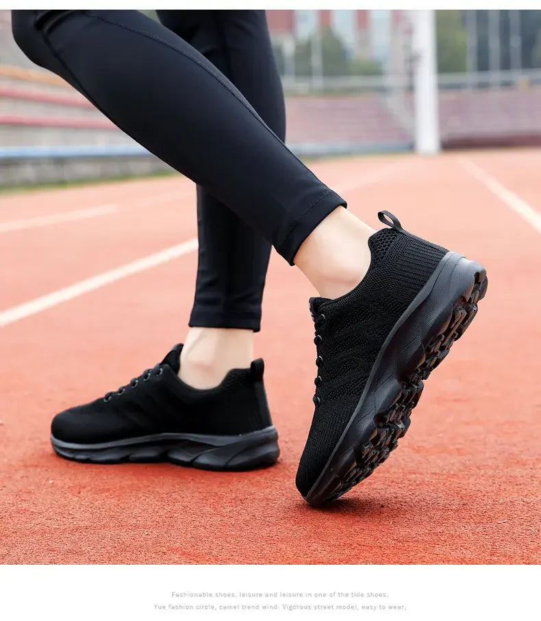 Woman Sneakers Casual Shoes 2023 New Breathable Walking Mesh Lace Up Flat Vulcanized Shoes Women Tenis Running Shoes for Women