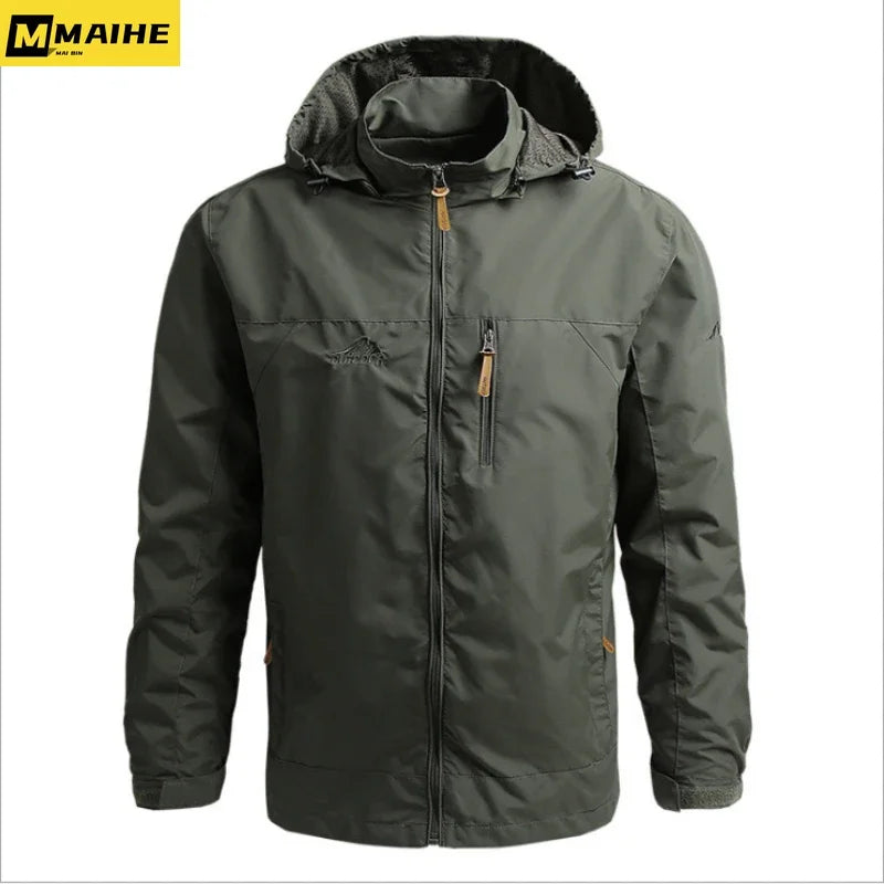 Gorpcore Jacket Men's Military Tactical Hunting Jacket Men's Autumn Casual Waterproof Windbreaker Men's Coat Pocket Work Clothes - reetell