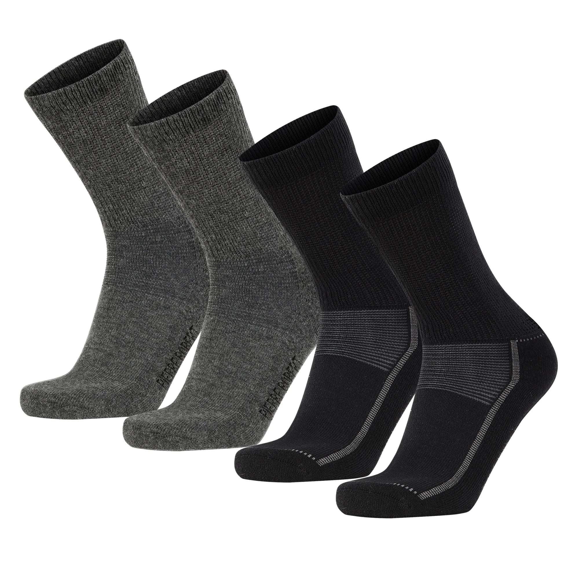 Merino Wool Hiking Socks Men Women Winter Thermal Socks Moisture Wicking Cushioned Crew Socks for Skiing Traveling Boot Socks