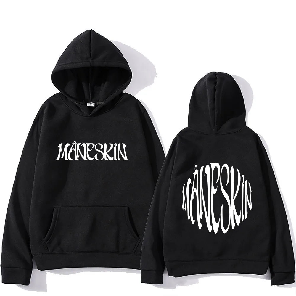 Grunge Bank Maneskin Hoodies Men/Women Fashion Aesthetic Sweatshirts Winter Clothing Oversized Casual Pullovers Fleece Sudaderas - reetell