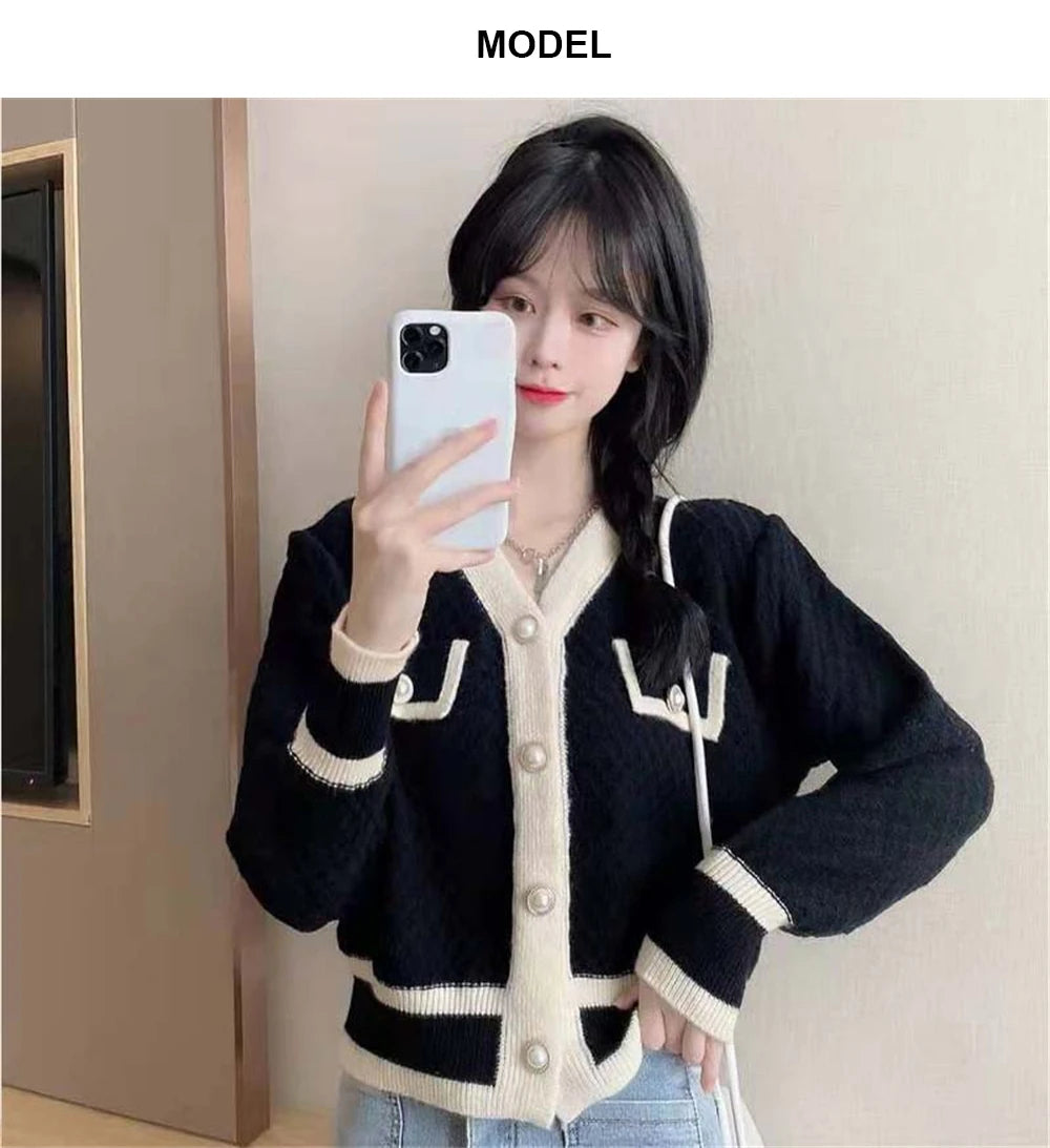 Autumn jacket  women new style small fragrant Western style anti-aging sweater cardigan - reetell