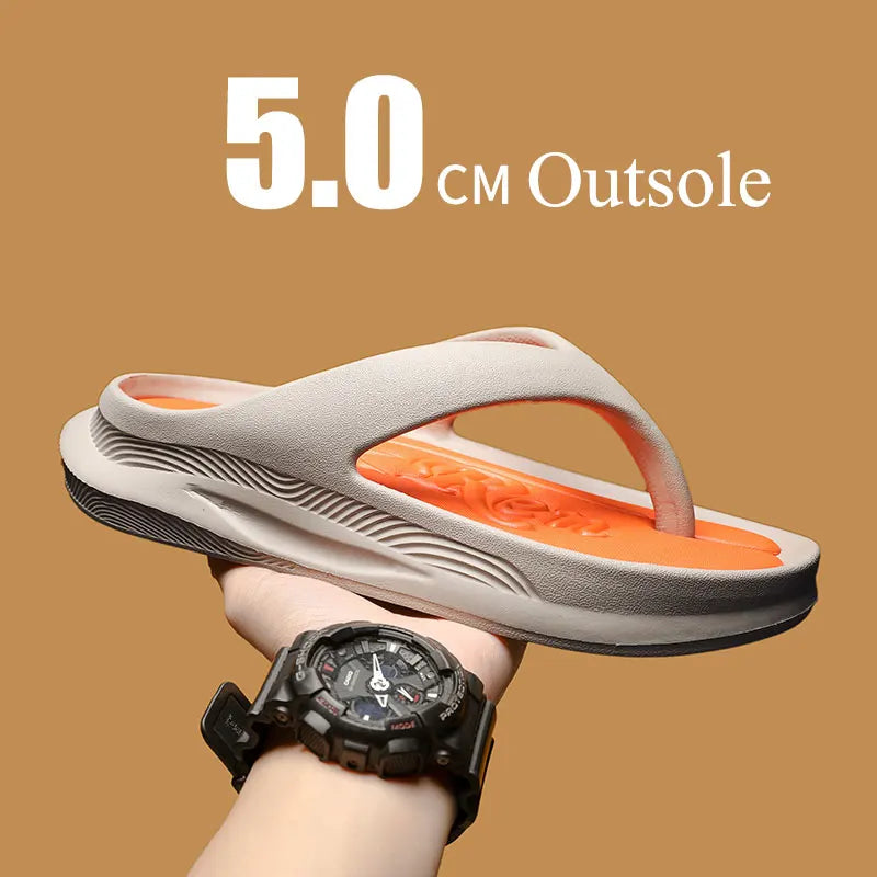 New Stylish Men Flip-flops Elegant Male Soft Slippers Comfortable Massage Summer Shoes Fashion Mens Outdoor Sport Slippers 39-46