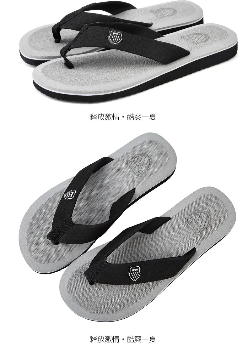 2024 New Shoes Men Summer Men Flip Flops High Quality Beach Sandals Anti-slip Zapatos Hombre Casual Shoes Man Slippers