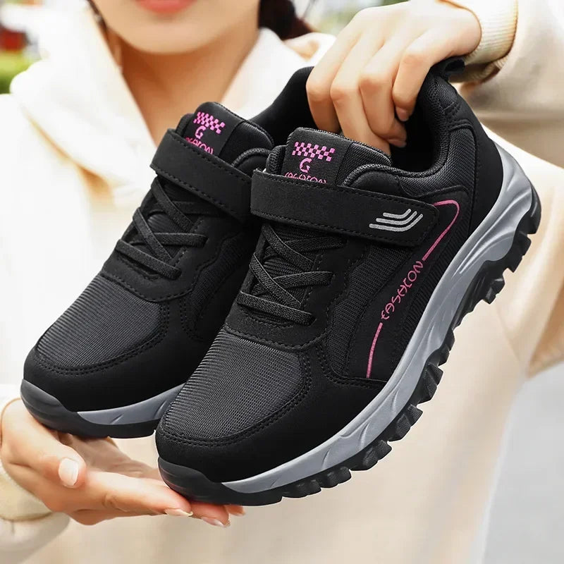 Women's Sports Shoes Leather Sports Shoes Waterproof Fashionable Outdoor Hiking Anti SlipCasual Walking Shoes Women's Shoes