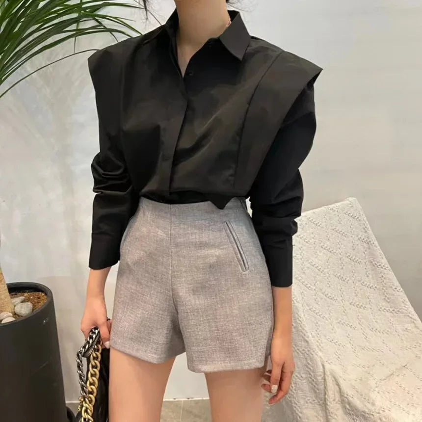 Women's Shirt Autumn 2023 New Chic Long-Sleeve Loose Blouses Street Elegant Tops Shirt OL office women blouses and tops shirts - reetell