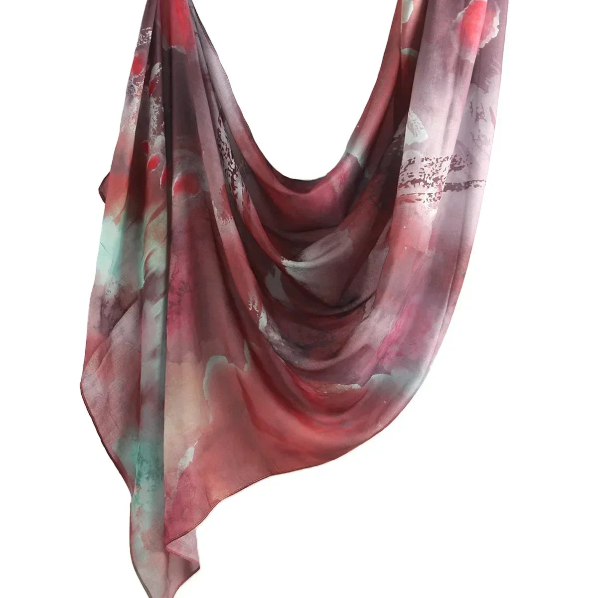 2024 New Print Breathable Hijabs Rayon Viscose Woven Tie-Dye Colorful Shawls Muslim Women Head Scarf Hijabs