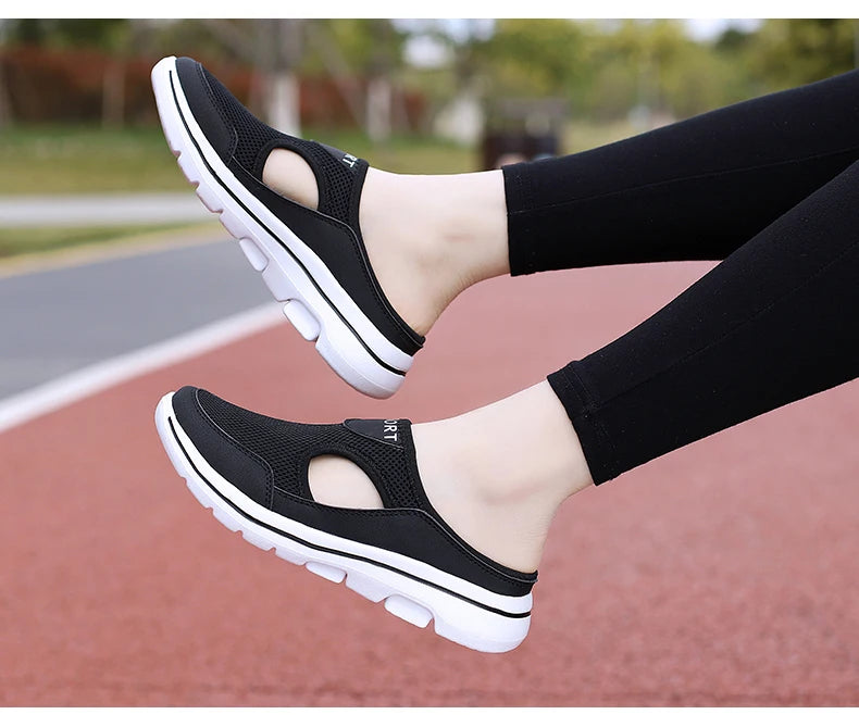 Women Walking Men Fitness Mesh Slip-On Light Loafers Summer Sports Shoes Outdoor Flats Breathable Running Sneakers Size 35-48