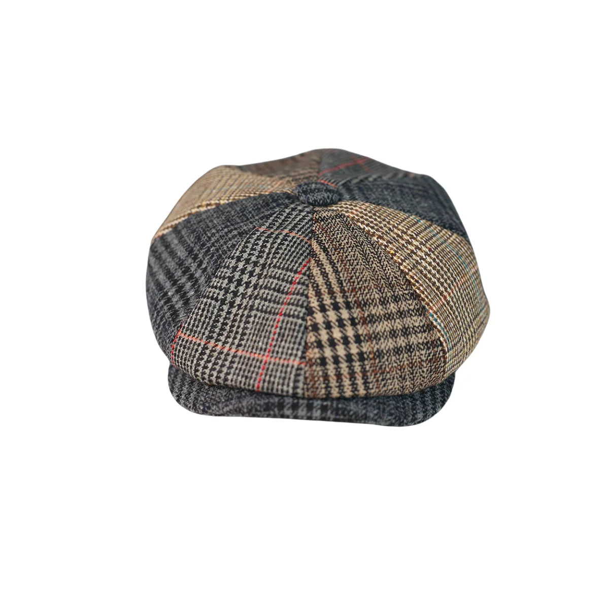 Men Newsboy Hats Wool Autumn Vintage Herringbone Octagon Cap Women Casual Splicing Berets Gatsby Flat Hat 81