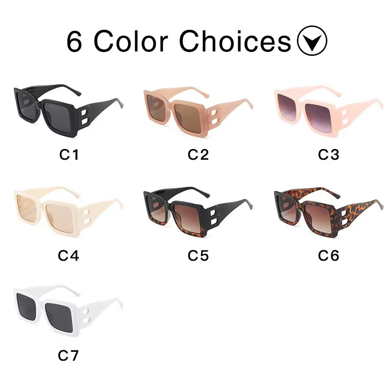 New Fashion Oversized The Letter B Square Luxury Trend Sunglasses Women Men Retro Rectangle Sunglasses Gafas De Sol - reetell