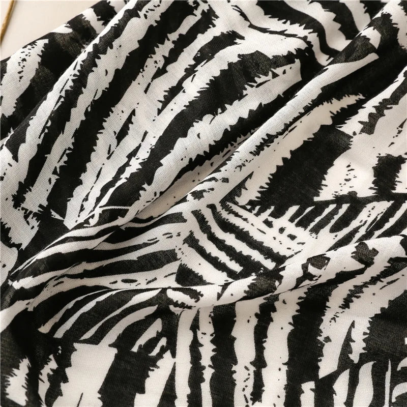 NEW Women's Scarf Zebra Pattern Print Scarves Spring Autumn Stripe Shawl And Wraps For Lady Muffler Hijab 180*90cm - reetell