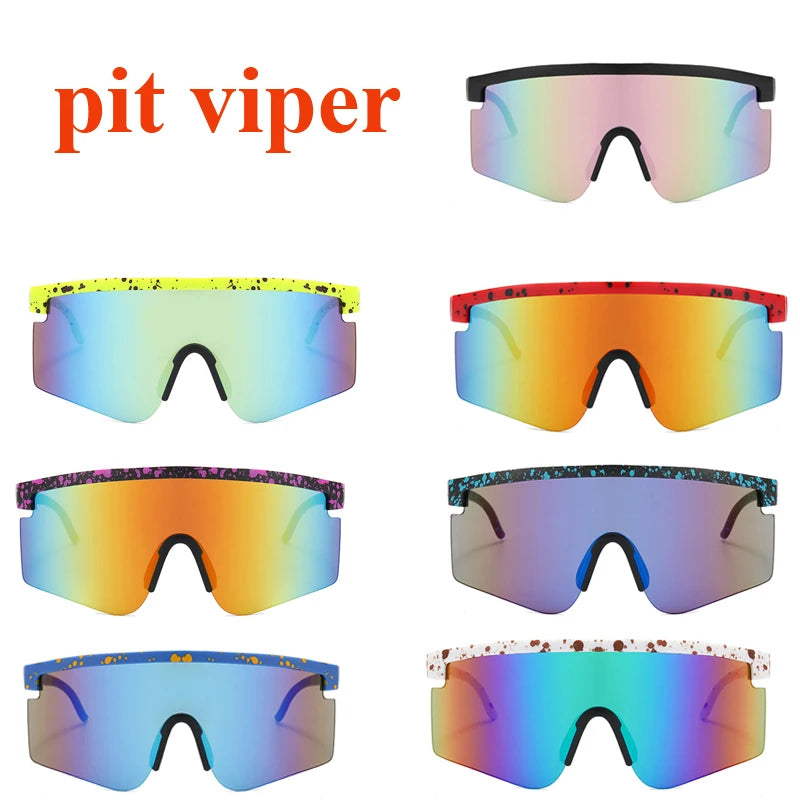 Pit Viper Adults UV400 Sun Glasses Sunglasses Men Women Adults Outdoor Eyewear Sport Goggles Mtb Shades Without Box - reetell