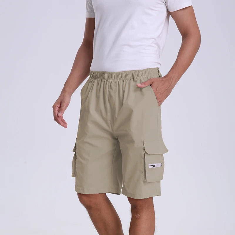 Men's Cargo Shorts Mens Tactical Shorts Casual Big Pocket Sports Slacks Casual Fashion Knee-length Cargo Short Pants Summer Male - reetell