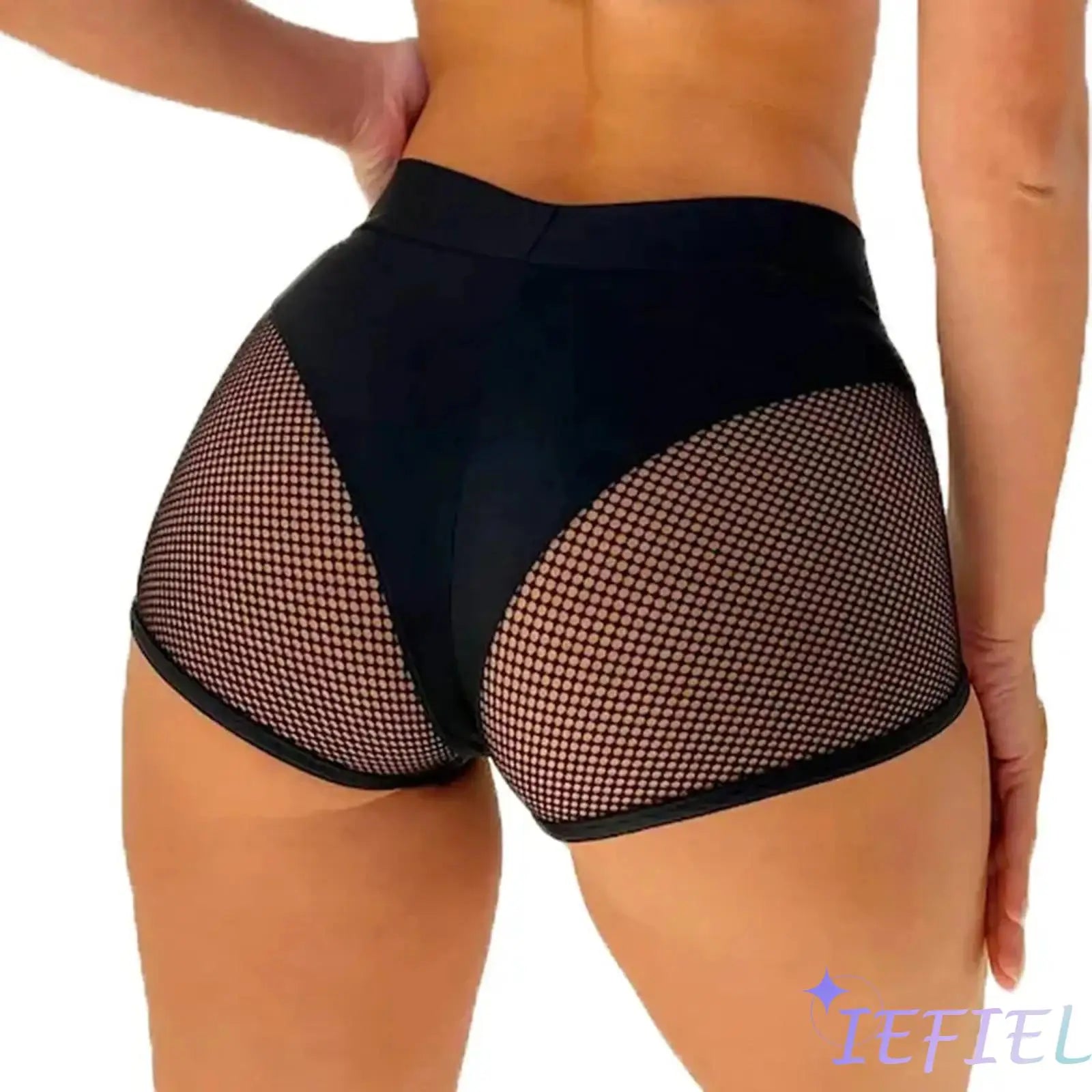 Women Girl Sports Fitness Workout Yoga Hollow Out Fishnet Push Up Booty Shorts Pole Dancing Costume Hot Pants Beachwear Clubwear - reetell