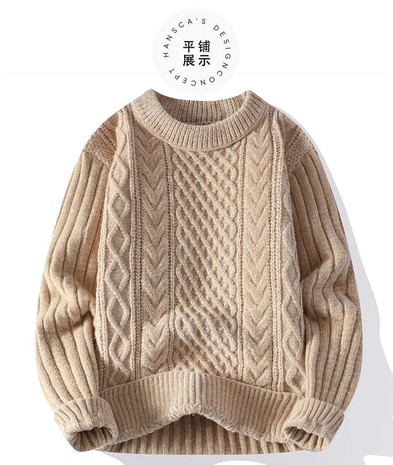 Sweaters men 2024 winter korean style mens warm sweater mens fashion sweaters autumn Men's wool pullovers male MY7116 - reetell