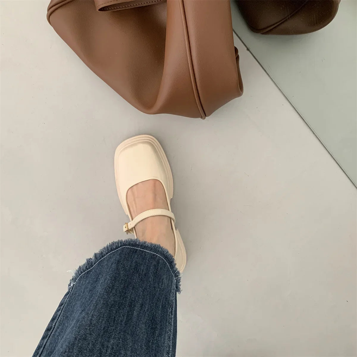 Soft Soles Women Shoe Comfortable Japanese Thick Soled Leather Shoes Women Spring Autumn New 2024 British Style Shoes for Women - reetell