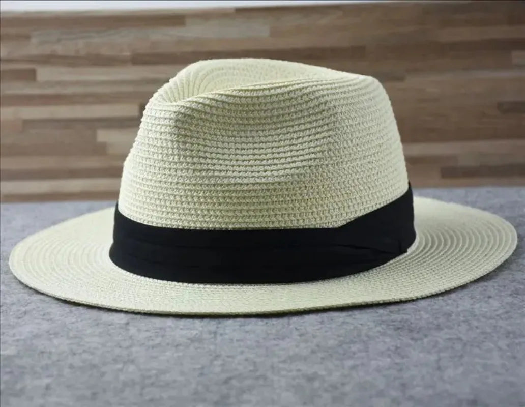 Large Size XL61-64cm Panama Hats Men Women Beach Wide Brim Straw Hat Lady Summer Sun Hats Plus Size Fedora Hat 55-57cm 58-60cm