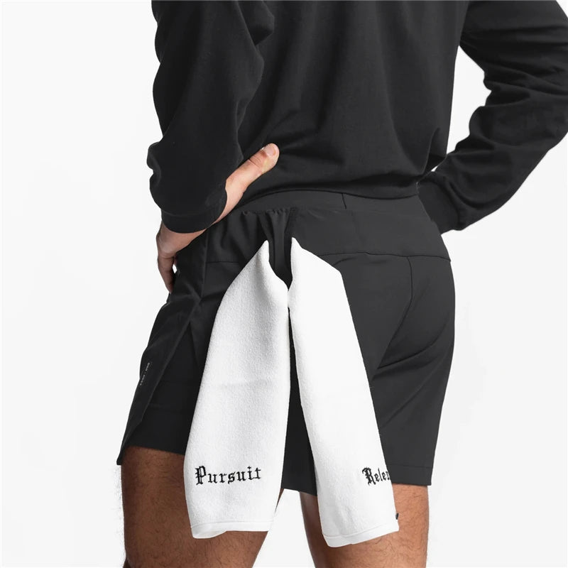 NEW 2024 Men's 2-in-1 Summer Running Shorts Breathable Quick-Dry Basketball Training Shorts Men Gym Fitness Exercise Short Pants - reetell