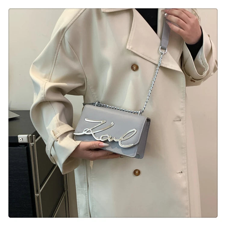 This Year's Popular Bags for Women New Fashion Letter Trend Shoulder Bag Ins Women's Crossbody Small Square Bag Наклонная Сумка - reetell