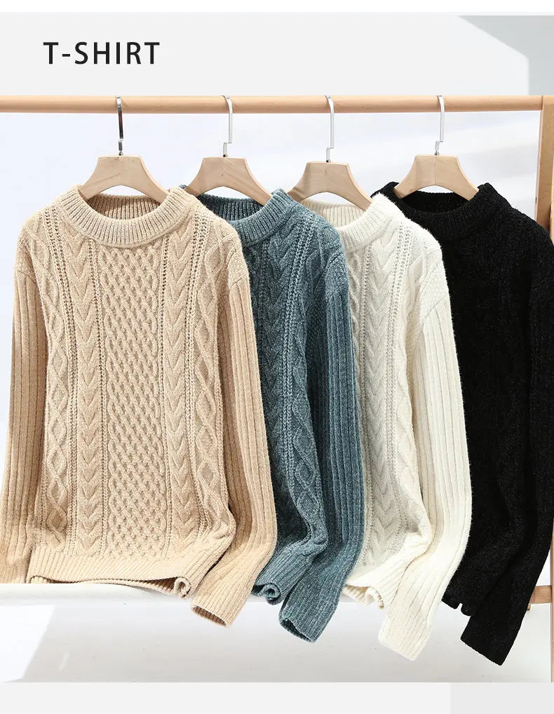 Sweaters men 2024 winter korean style mens warm sweater mens fashion sweaters autumn Men's wool pullovers male MY7116 - reetell