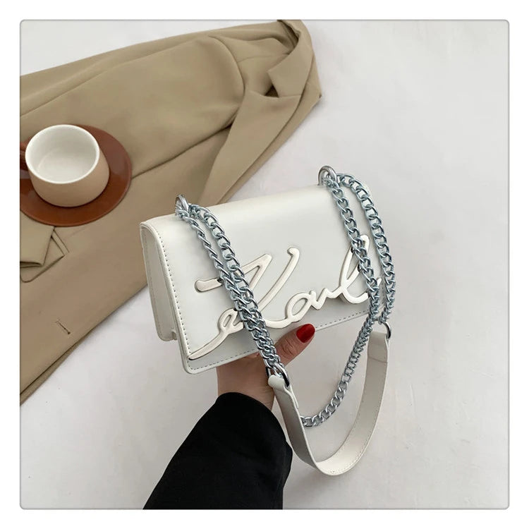 This Year's Popular Bags for Women New Fashion Letter Trend Shoulder Bag Ins Women's Crossbody Small Square Bag Наклонная Сумка - reetell