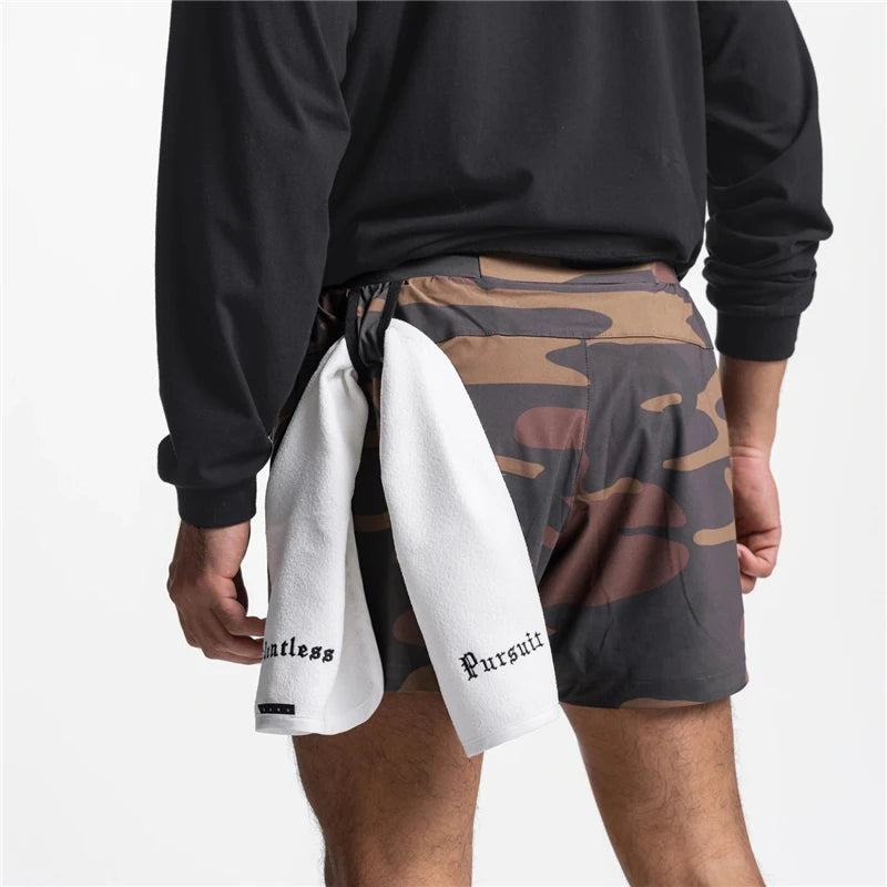 NEW 2024 Men's 2-in-1 Summer Running Shorts Breathable Quick-Dry Basketball Training Shorts Men Gym Fitness Exercise Short Pants - reetell