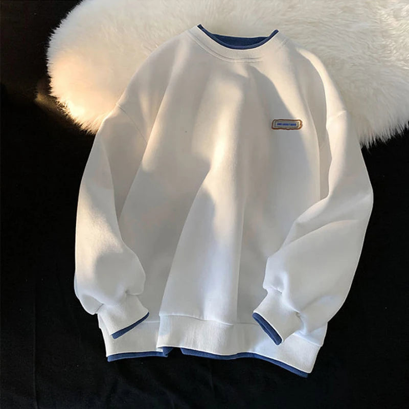 Fashion Loose Long Sleeve Pullovers Women Spring Korean  3XL Solid Color BF Sweatshirts Casual Lazy Wind Top New - reetell