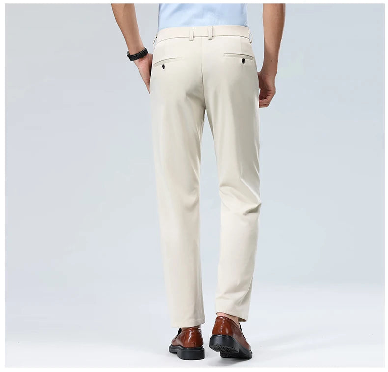 2024 Men Business Multi Color Large Size Pants Fashion Versatile Comfortable and Breathable Straight Leg High Grade Hombre Pants