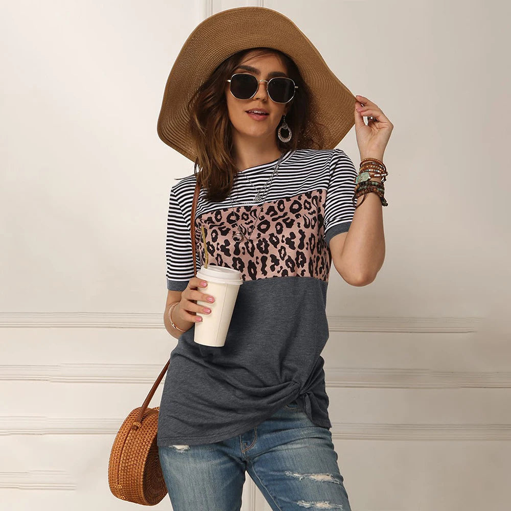 Solid T Shirt Women Simple Style Tees Casual T-shirt For Ladies O Neck Daily Pullover Female Fashion Short Sleeve Y2k Clothing - reetell