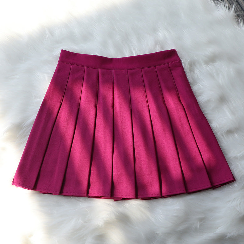 Black Pleated Skirts High Waist A-Line Woman Clothing Korean Autumn School Uniform Harajuku Short Blue Skirt for Girls Dance - reetell