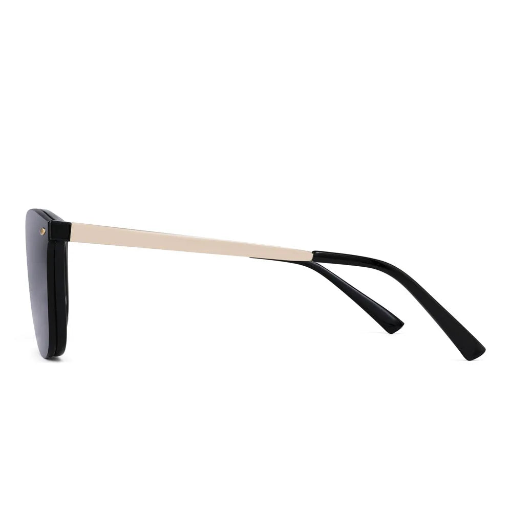 JIM Trendy Rimless Mirrored Sunglasses Reflective Sun Glasses for Women Men UV400 - reetell