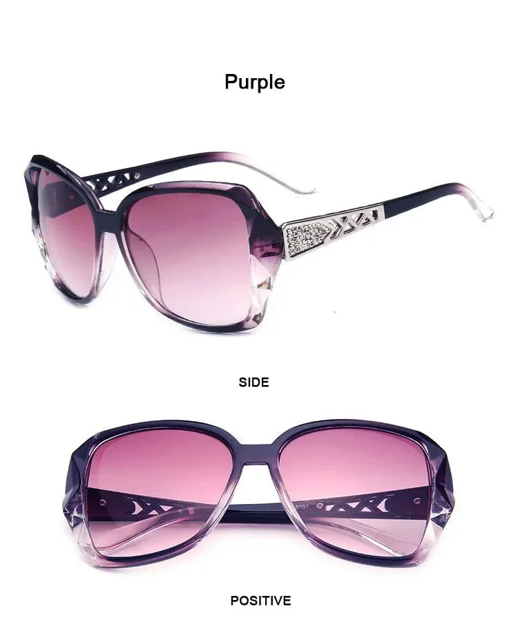 Fashion Square Sunglasses Women Luxury Brand Big Purple Sun Glasses Female Mirror Shades Ladies Oculos De Sol Feminino