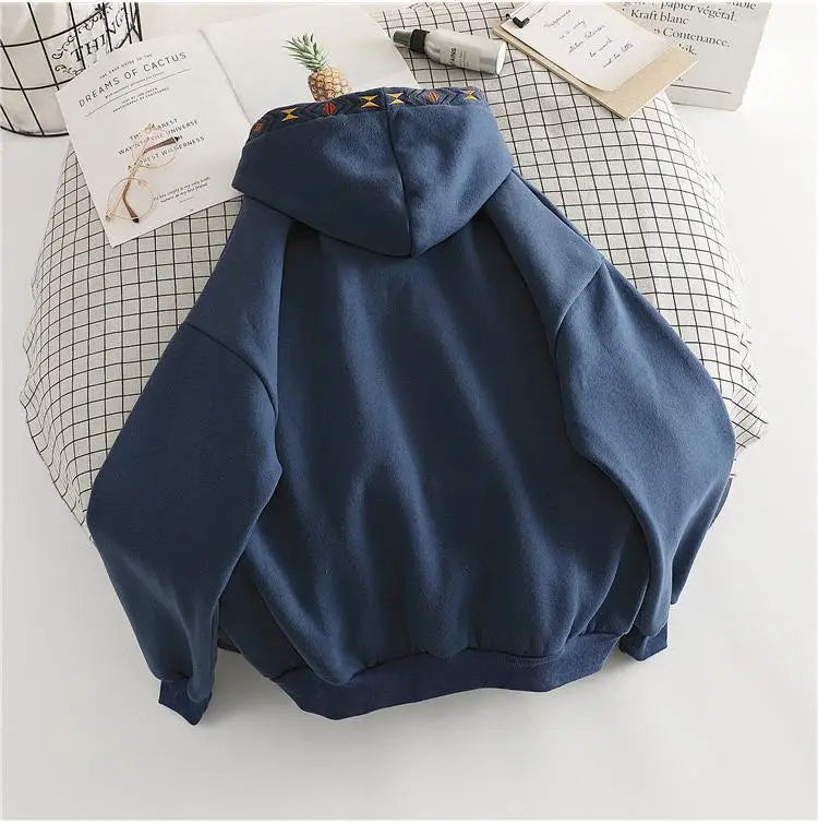 JMPRS Designed Women Hoodies Oversize Fall Pullover Student Coats Hooded Korean Long Sleeve Ladies Harajuku Sweatshirt New - reetell