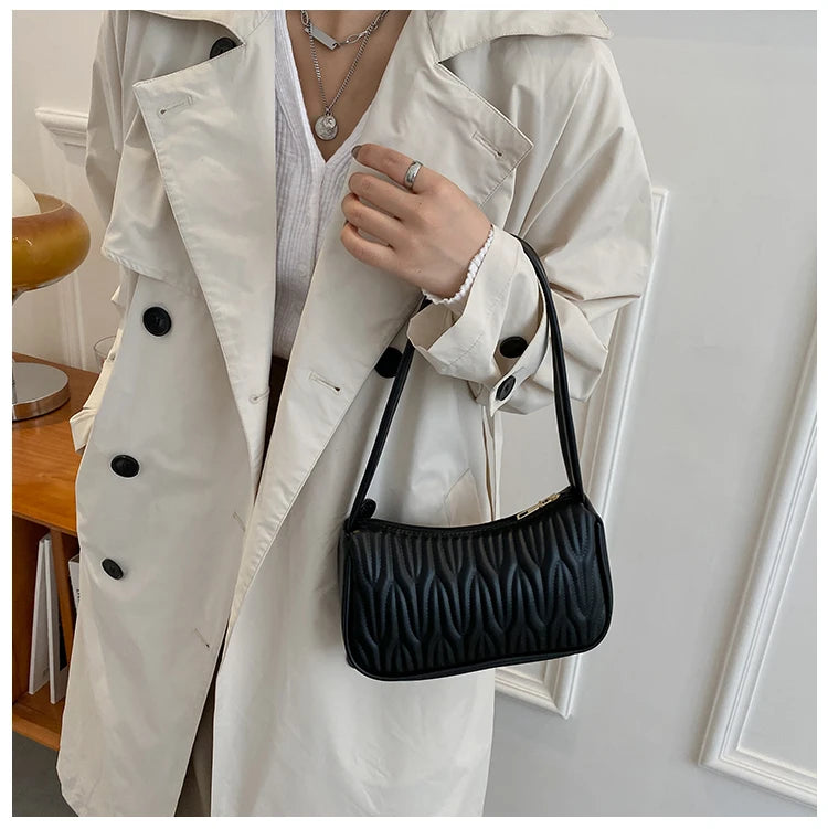 Fashion Women Handbag PU Leather Shoulder Bags Female Casual Solid Messenger Bag for Women Luxury Underarm Bag Feminina