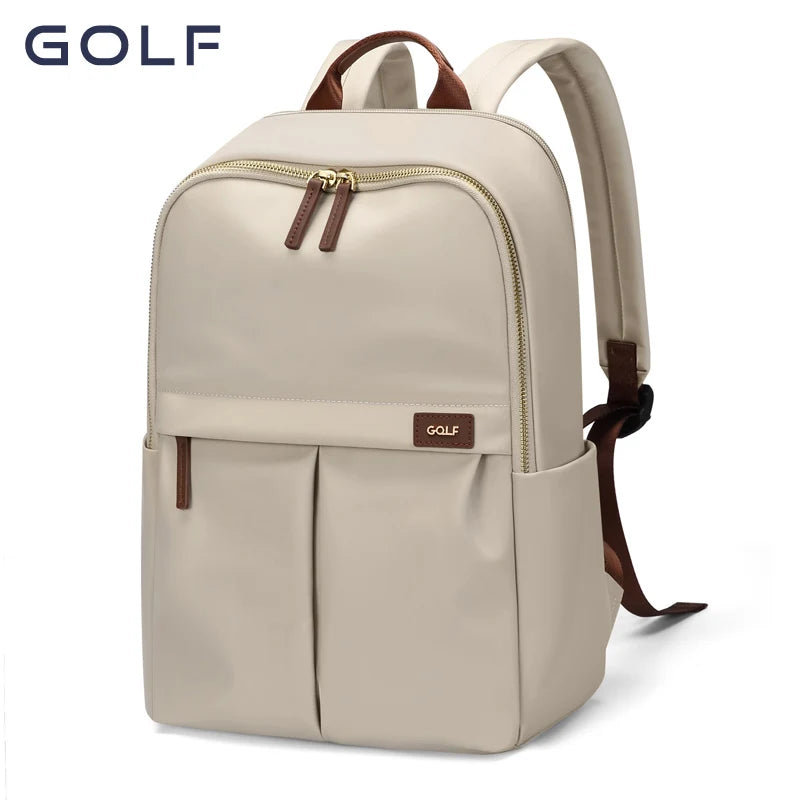 GOLF Backpack Women's Simple Commuting Travel Computer Backpack Canvas Large Capacity Student backpack 16 inch laptop computer