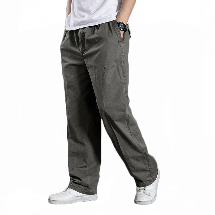 Alobee Men's Cargo Pants Summer Spring Cotton Work Wear New In Large Size Casual Climbing Joggers Sweatpants Hombre Trousers