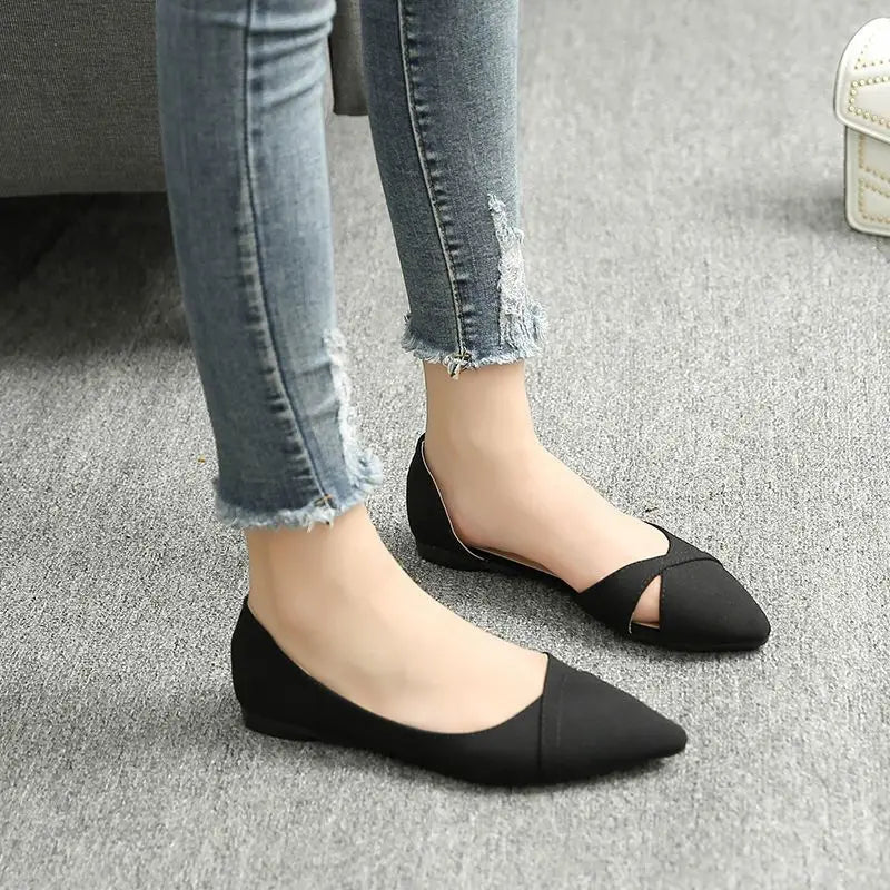 Shoes for Women Evening Woman Flats Pointed Toe Pink Slip-on Popular Elegant and Fashionable Summer 2024 High Quality Fashion 39 - reetell