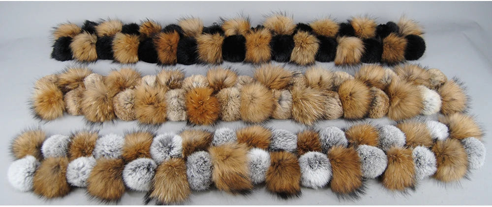 Luxury Brand Women Winter Natural Real Raccoon Fur Scarf Fashion Lady Warm Genuine Fox Fur Neckerchief Real Fox Fur Ring Scarves - reetell