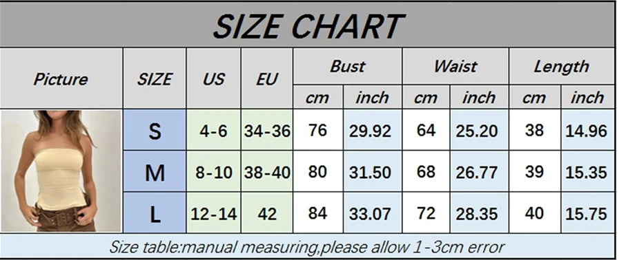 Women's Y2K Clean Fit Retro Tube Tops Solid Color Slit Strapless Tank Tops Summer Backless Bandeau Tee Streetwear - reetell